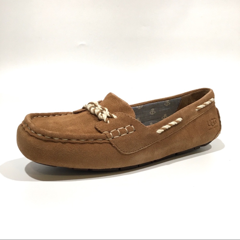 UGG Genoa Nautical Loafers Slippers -Chestnut Suede -Women’s US 12 -NEW